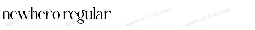 newhero regular字体转换
